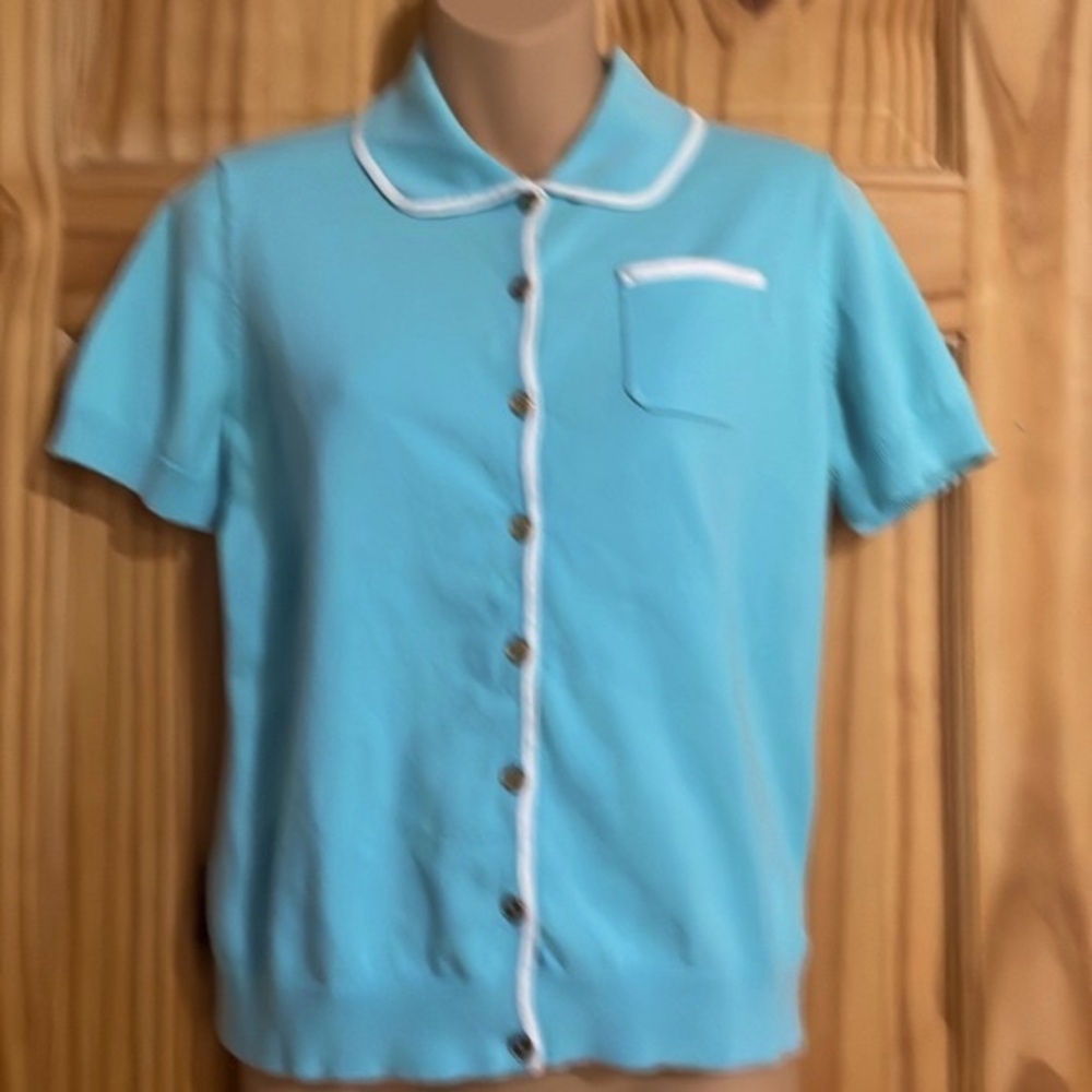 Chaps short sleeve sweater size large.